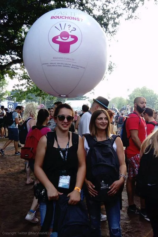 ballon sac à dos street marketing bouchon oreille festival